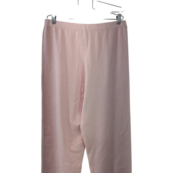 NWOT! DIANE GILMAN! BUBBLEGUM PINK & BLACK ELASTIC WAIST SWEAT PANTS! SZ L - Picture 3 of 8